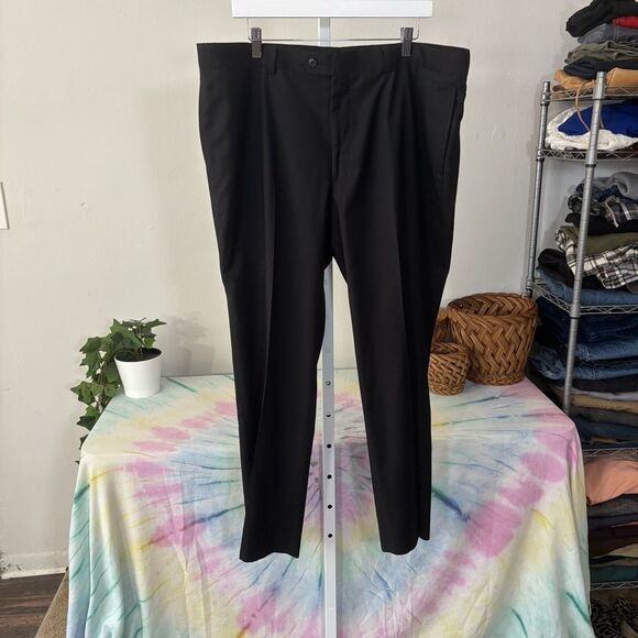 Pronto Uomo Black Trousers men’s 40x30 creased front - Picture 3 of 6